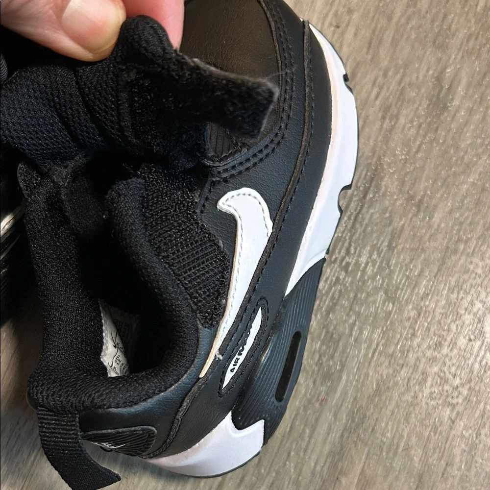 Nike Kids Black and White Swoosh Sneakers